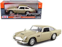 Aston Martin DB5 RHD (Right Hand Drive) "Timeless Legends" Series 1/24 Diecast Model Car by Motormax - Gold Metallic