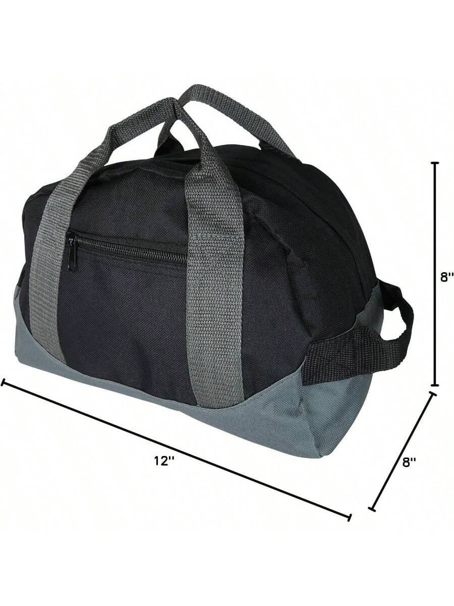 Alt View 2. Live At Space - 12 Two Tone Duffle Bag - Black Gray.