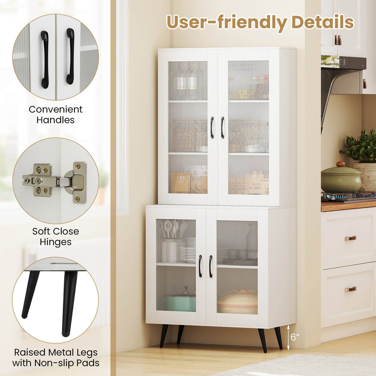 User-friendly Details

- Convenient Handles
- Soft Close Hinges
- Raised Metal Legs with Non-slip Pads

6"