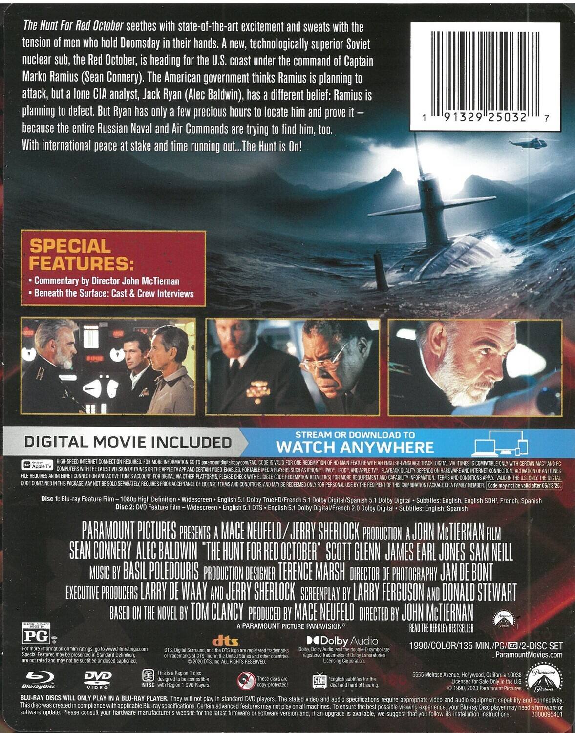 Alt View 1. The Hunt for Red October (Steelbook)   - BLU-RAY.