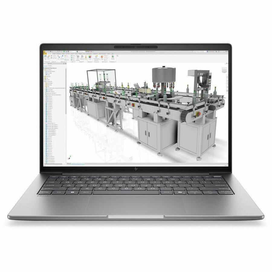 Alt View 3. HP - HP ZBook 8 G2i 14" Copilot+ PC Mobile Workstation - 2.5K - 120 Hz - Intel Core Ultra 9 Series 3 386H - 64 GB - 1 TB SSD - Meteor Silver Aluminum.