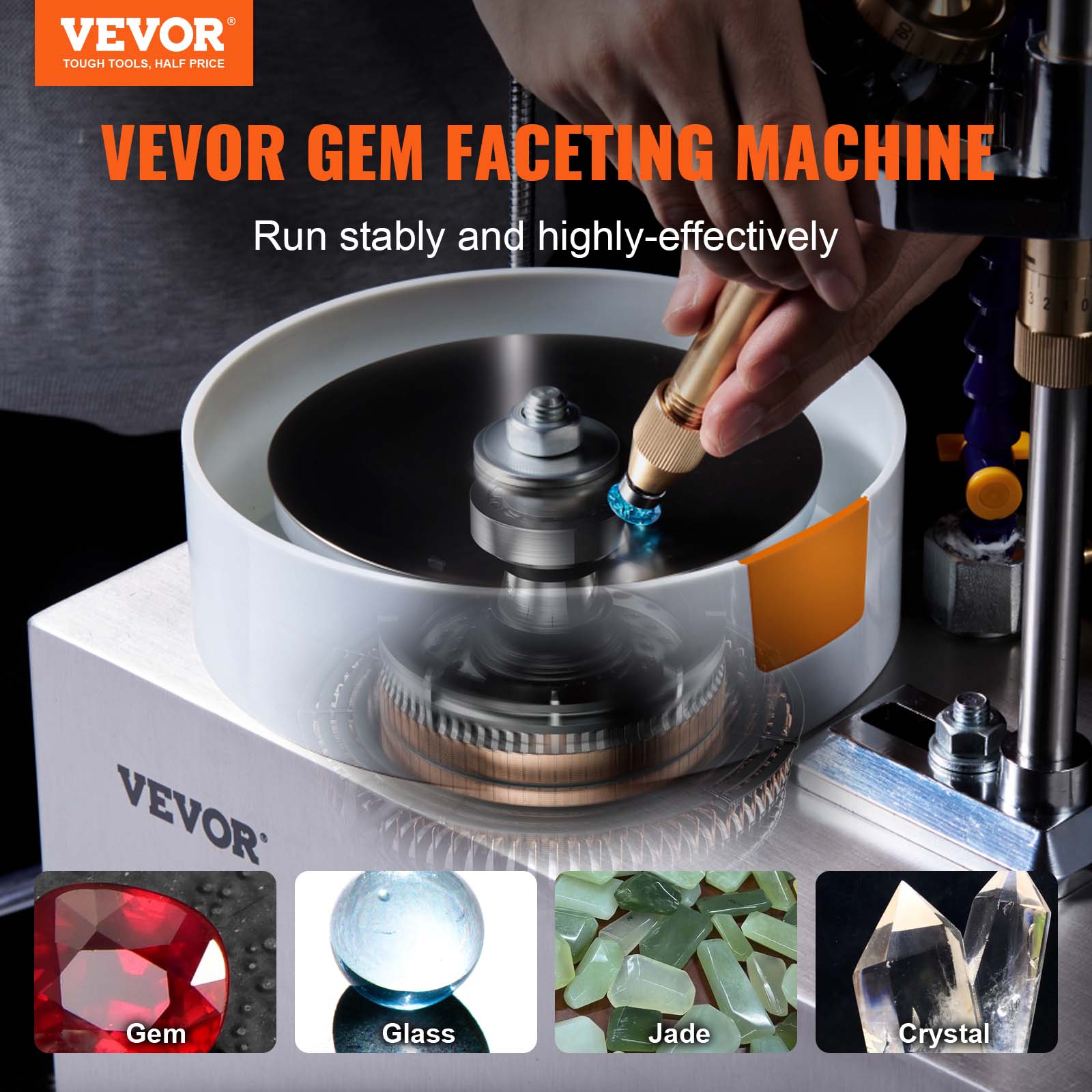 VEVOR TOUGH TOOLS, HALF PRICE

VEVOR GEM FACETING MACHINE
Run stably and highly-effectively

VEVOR
Gem
Glass
Jade
Crystal