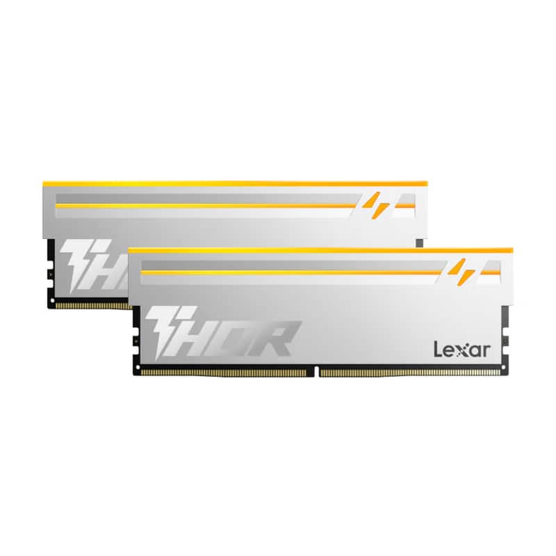 Lexar - Thor RGB DDR5 6000MHz CL36 32GB (2x16GB) Desktop Memory Kit with XMP 3.0 - Silver