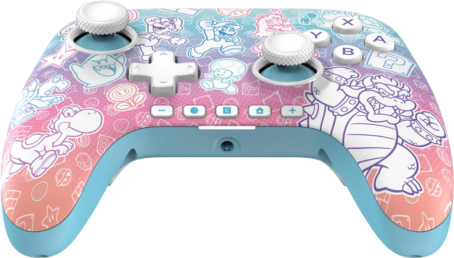 Alt View 15. PowerA - PowerA Advantage Wired Controller for Nintendo Switch 2- Mushroom Kingdom - Mushroom Kingdom.