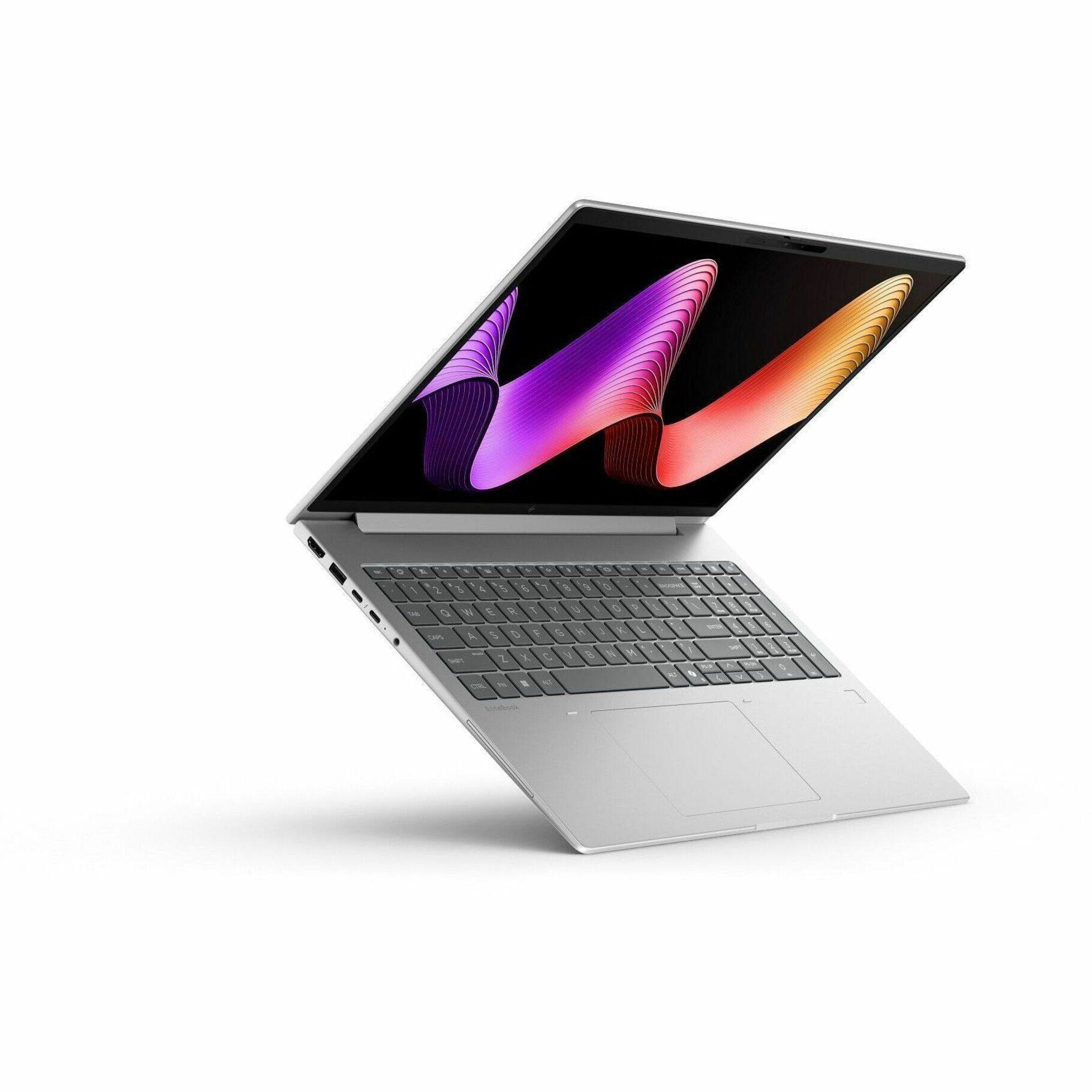 Alt View 18. HP - EliteBook 6 G2i 16" IPS 1920 x 1200 (WUXGA) Laptop - Intel Core Ultra 7 with 16GB Memory - 512 GB SSD - Pike Silver Aluminum, Gray.