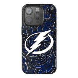 Keyscaper - NHL - Tampa Bay Lightning Paisley Bling iPhone Case - 14 - Black