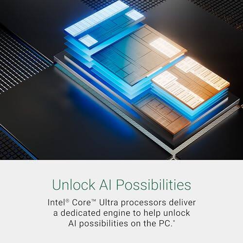 Unlock AI Possibilities  
Intel® Core™ Ultra processors deliver a dedicated engine to help unlock AI possibilities on the PC.