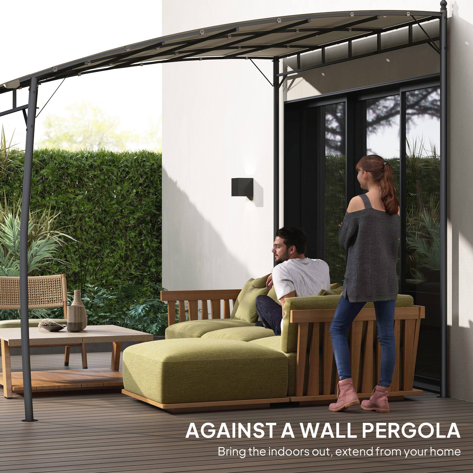 AGAINST A WALL PERGOLA
Bring the indoors out, extend from your home