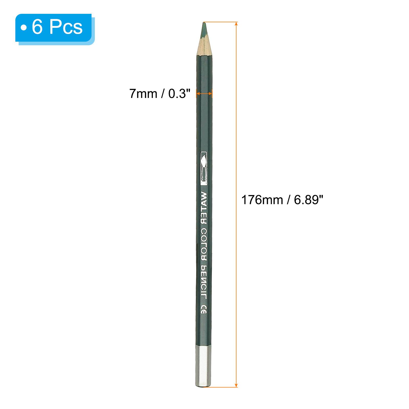6 Pcs 7mm / 0.3" WATER COLOR PENCIL 176mm / 6.89"