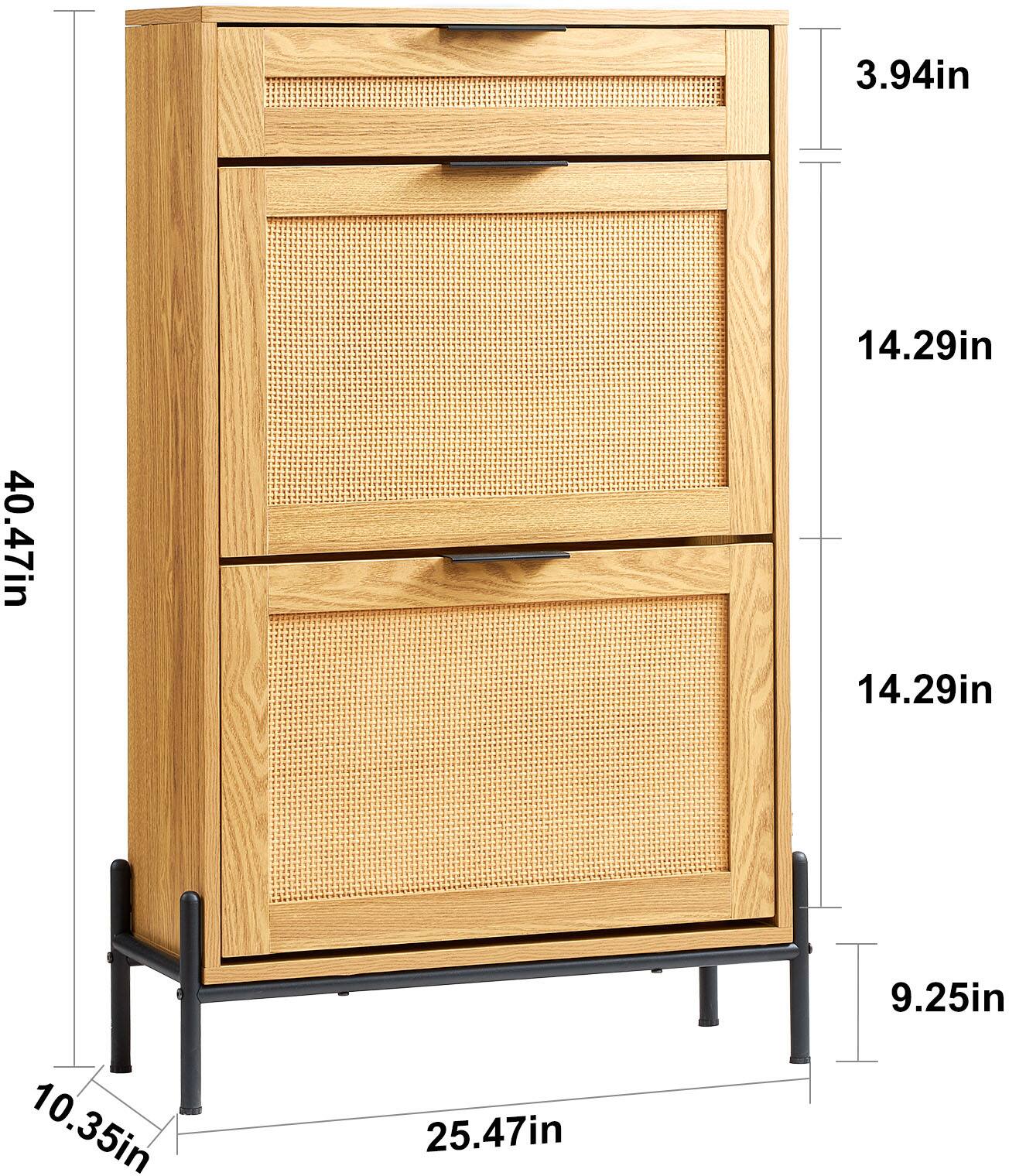 - Height: 40.47in
- Width: 25.47in
- Depth: 10.35in
- Drawer Height: 3.94in
- Drawer Width: 14.29in
- Drawer Depth: 14.29in
- Leg Height: 9.25in
