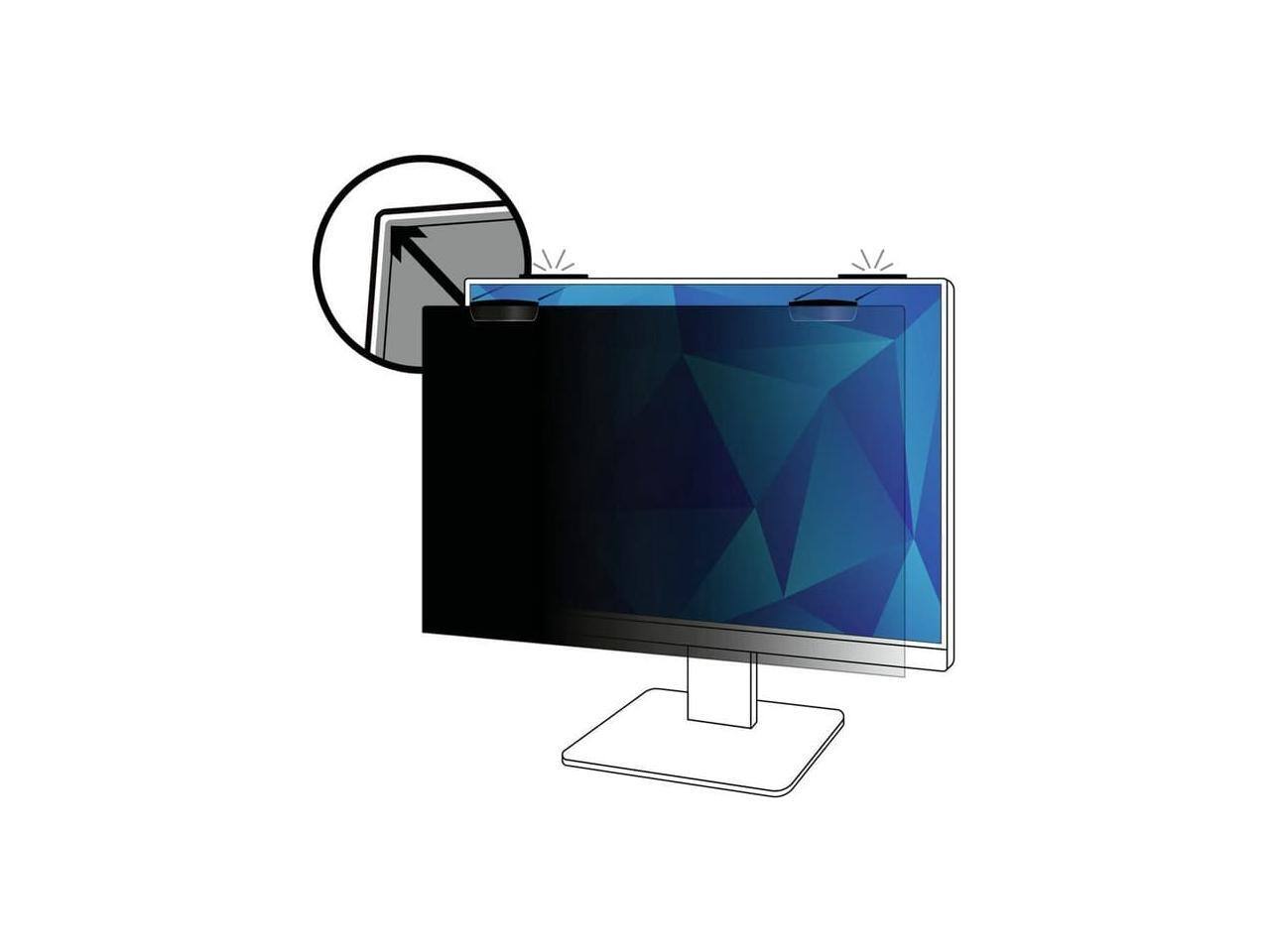 Front. 3M - 3M Privacy Screen Filter - 23" Widescreen LCD - Scratch & Fingerprint Resistant, Anti-Glare - false.