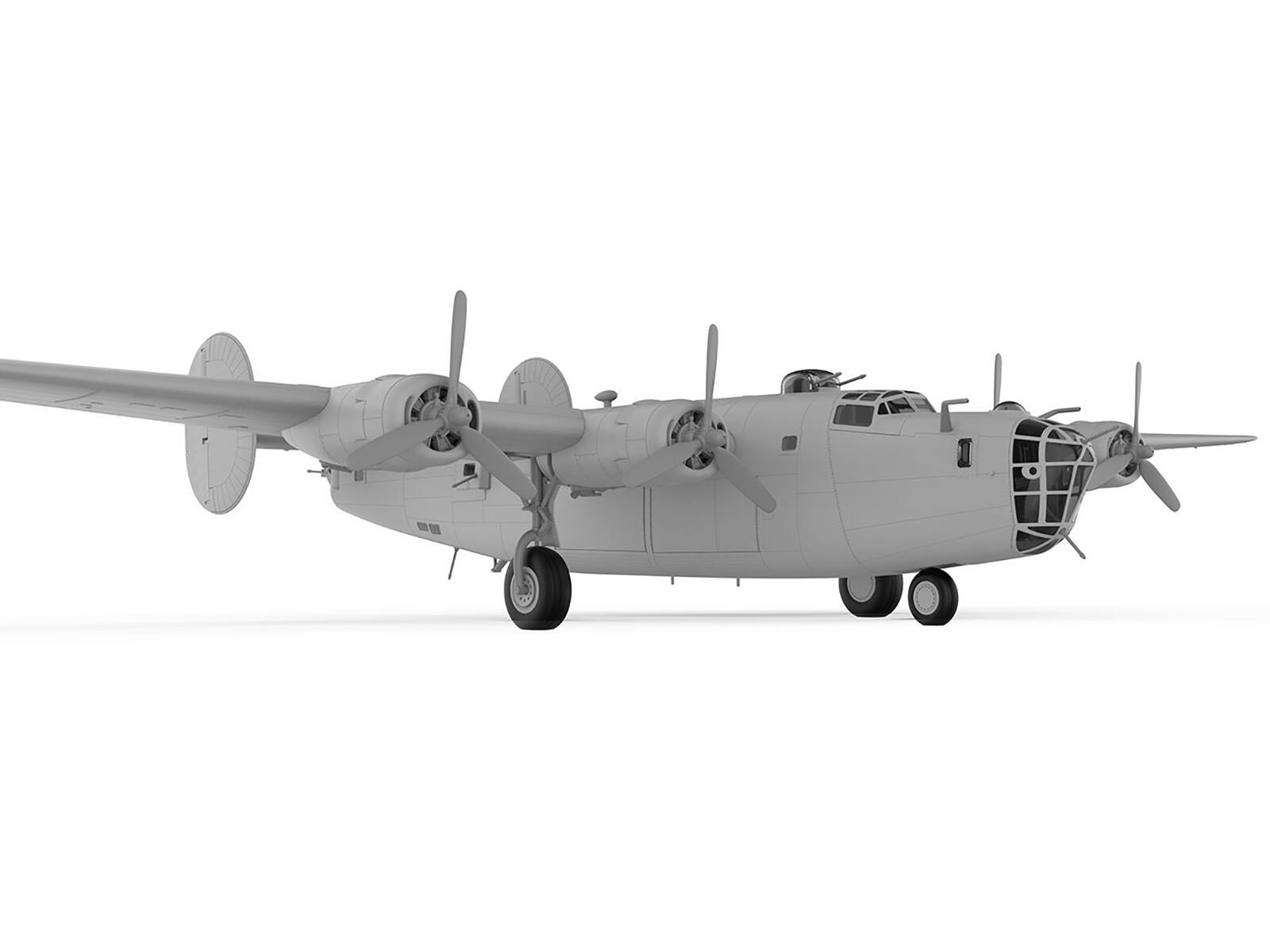 Left. Airfix - Level 3 Model Kit Consolidated B-24D Liberator Bomber Aircraft with 2 Scheme Options 1/72 Plastic Model Kit by Airfix - Multi.
