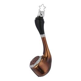 Inge Glas - Pipe German Glass Christmas Ornament FREE BOX 5.2 Inch Multicolor - Brown
