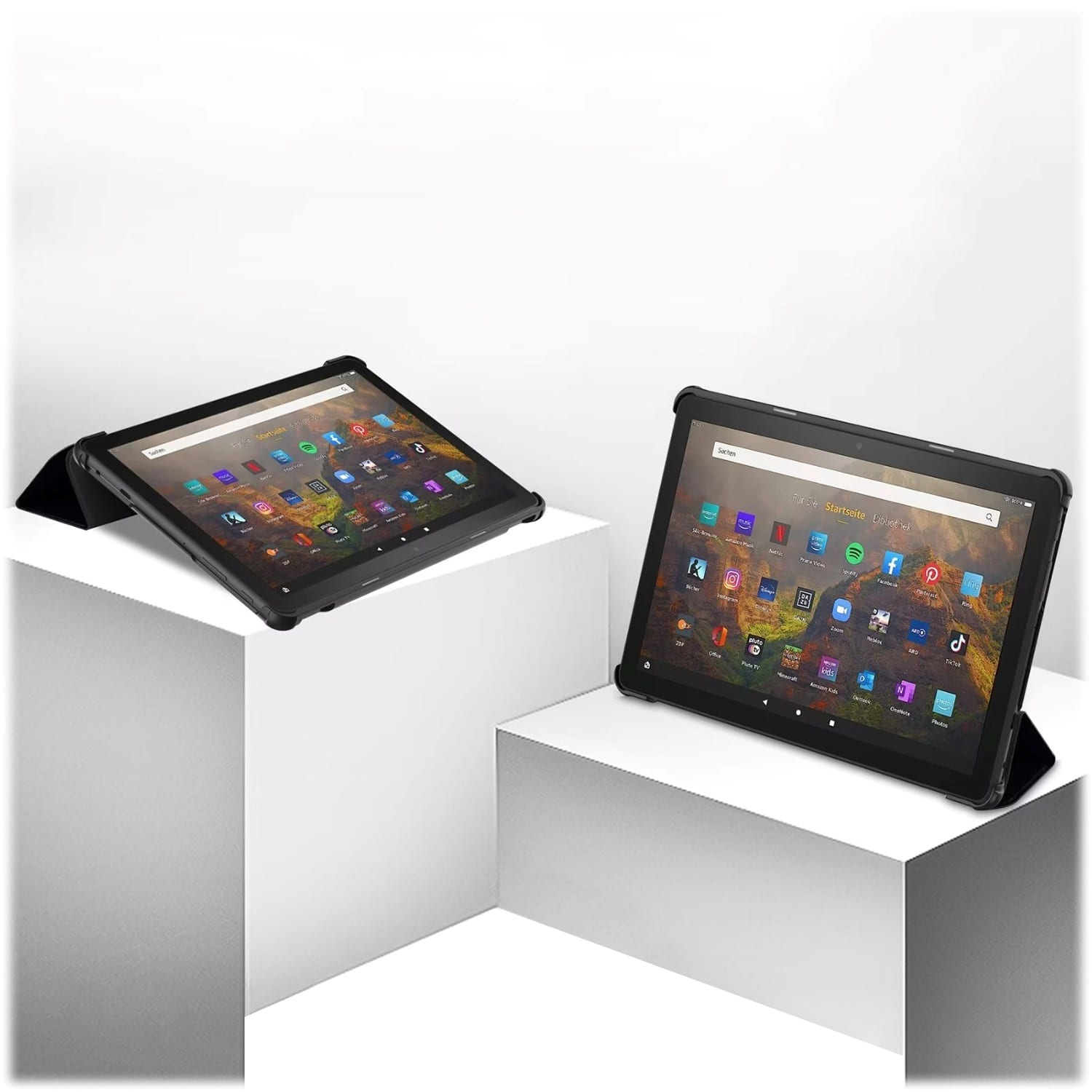 Alt View 17. SaharaCase - Tri-Fold Folio Case for Amazon Fire HD 10 (2023) - Black.