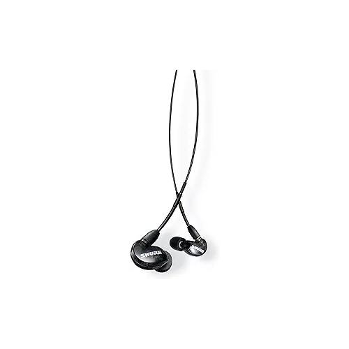 Front. Shure - Shure SE215-K Professional Sound Isolating Earphones with Single Dynamic MicroDriver, Secure In-Ear Fit - Black - BLACK.