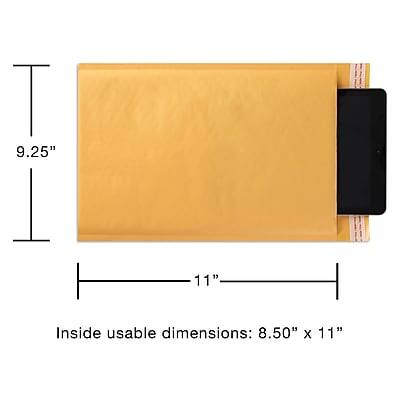 9.25"  
11"  
Inside usable dimensions: 8.50" x 11"