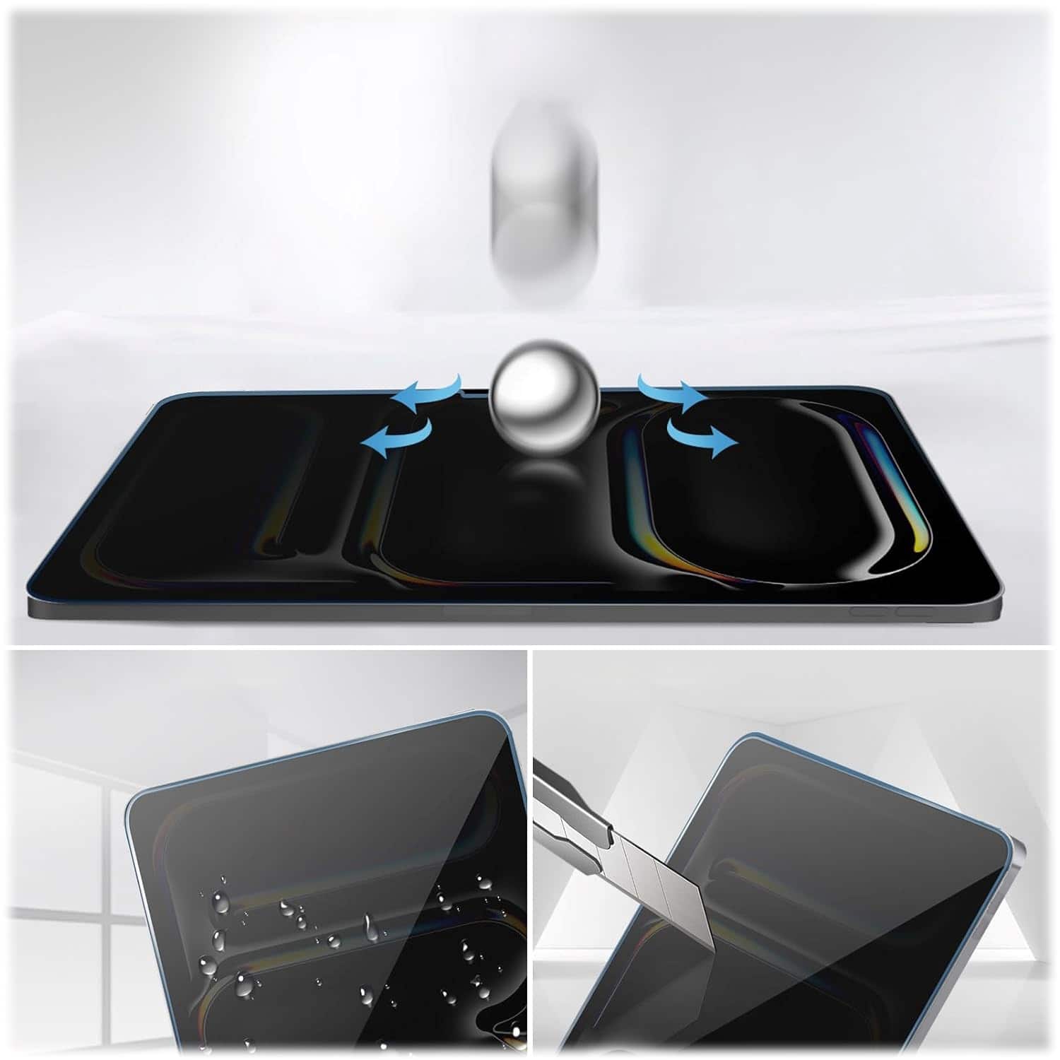 Alt View 15. SaharaCase - Easy Apply Tempered Glass Screen Protector for Apple iPad Pro (M4) 13" 2024 - Privacy.