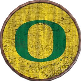 Fan Creations - Oregon Ducks 24" Cracked Color Barrel Top Sign - Multicolor
