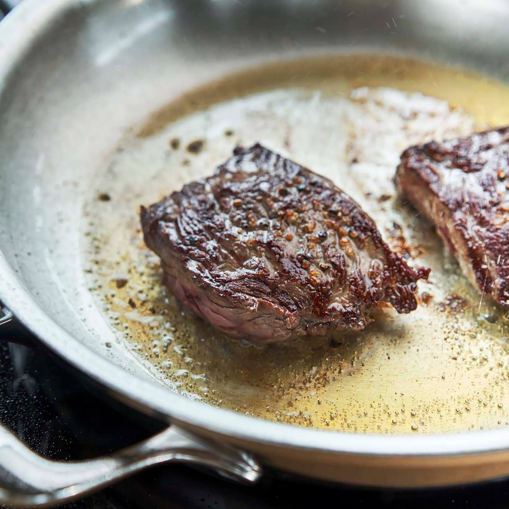 Alt View 3. Demeyere - Demeyere Atlantis Proline 7 11-inch Stainless Steel Fry Pan with Helper Handle - Stainless Steel.