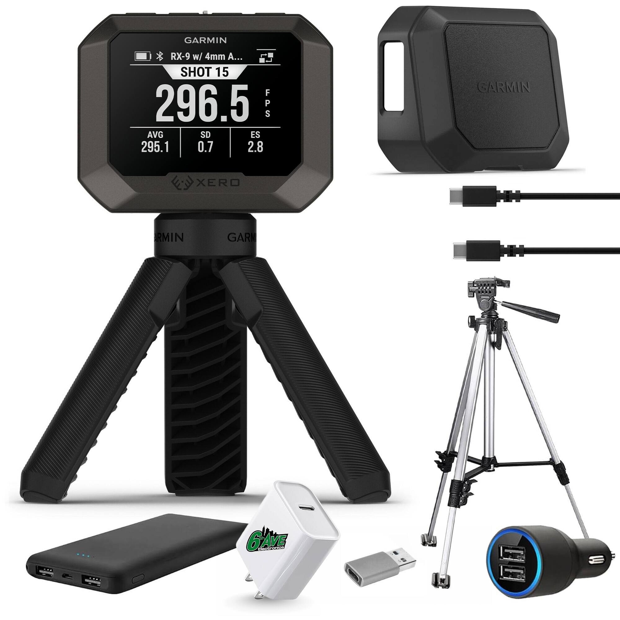GARMIN  
RX-9 w/ 4mm A...  
SHOT 15 296.5 S FPS AVG SD ES 295.1 0.7 2.8  
GARMIN  
XERO  
RMIN  
GARN  
Glive Electronics