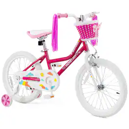 Gymax - 18 Inch Kid's Bike Children's Bicycle w/ Removable Training Wheels Adjustable Seat - Pink