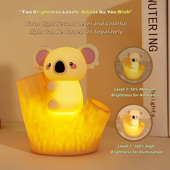 "Two Brightness Levels, Adjust As You Wish"

Warm Light Second Level and Colorful Light Can Be Turned On Separately

Level 1: 50% Medium Brightness for Ambiance Lights

Level 2: 100% High Brightness for Illumination