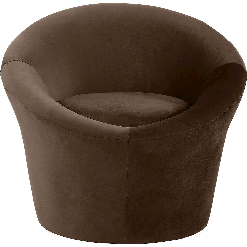 Alt View 2. Meridian Furniture - Tristan Brown Velvet Accent Chair - Brown.