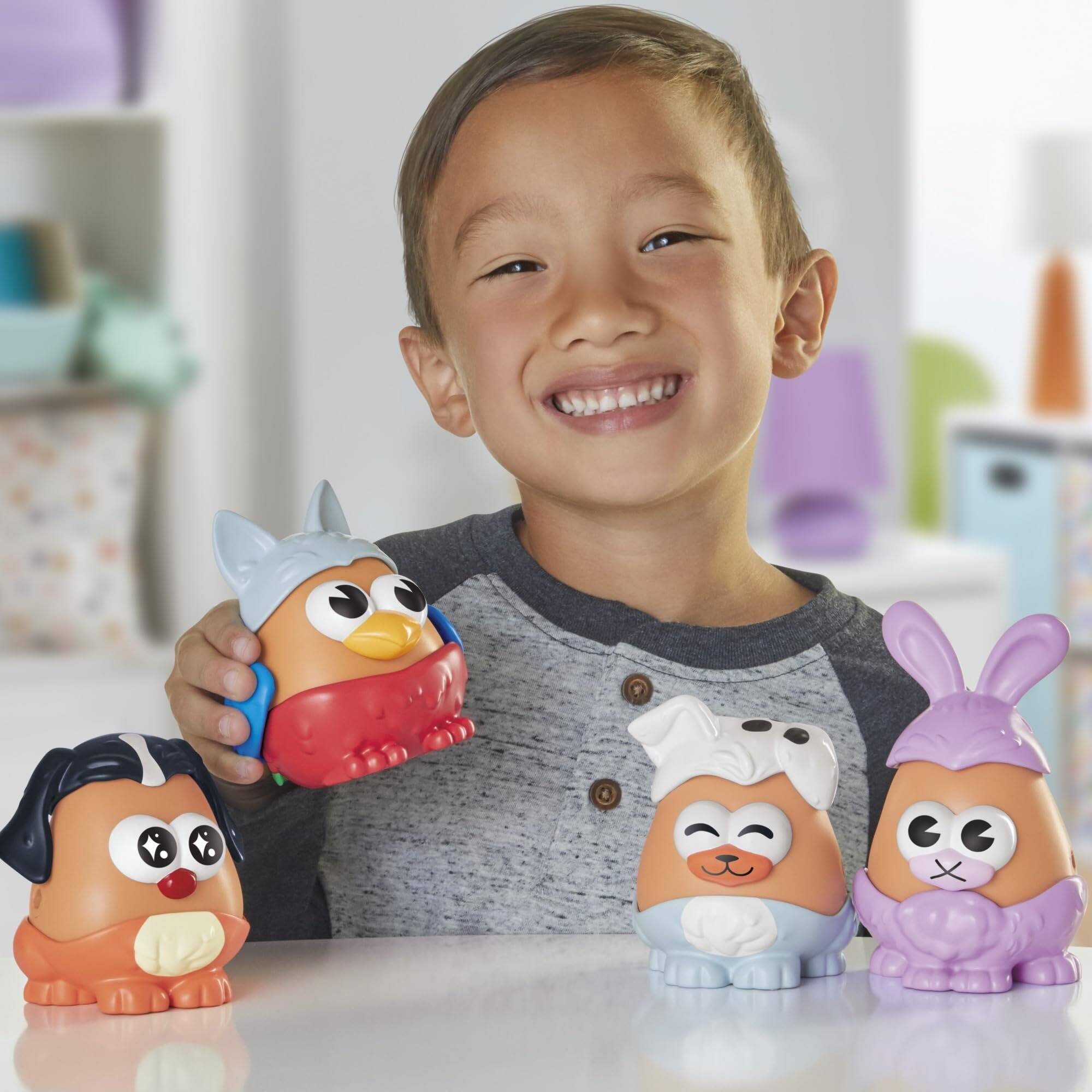 Alt View 2. Hasbro - Mr. Potato Head Pet-Tato Tots Set, 31 Pieces with Rolling Carry Case, Mix & Match Pet Parts, Ages 3+ - Multicolor.