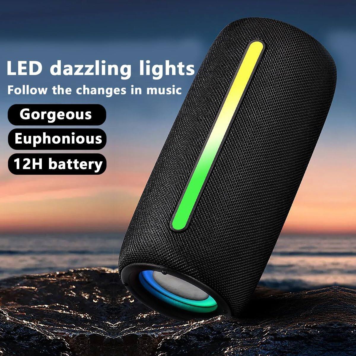 LED dazzling lights  
Follow the changes in music  

Gorgeous  
Euphonious  
12H battery