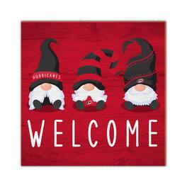Fan Creations - Carolina Hurricanes 10'' x 10'' Welcome Gnomes Sign - Multicolor