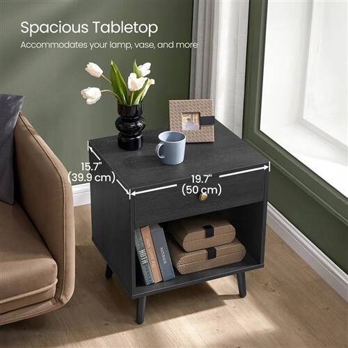 Spacious Tabletop  
Accommodates your lamp, vase, and more  

15.7" (39.9 cm)  
19.7" (50 cm)  

HOTH NATURALIS