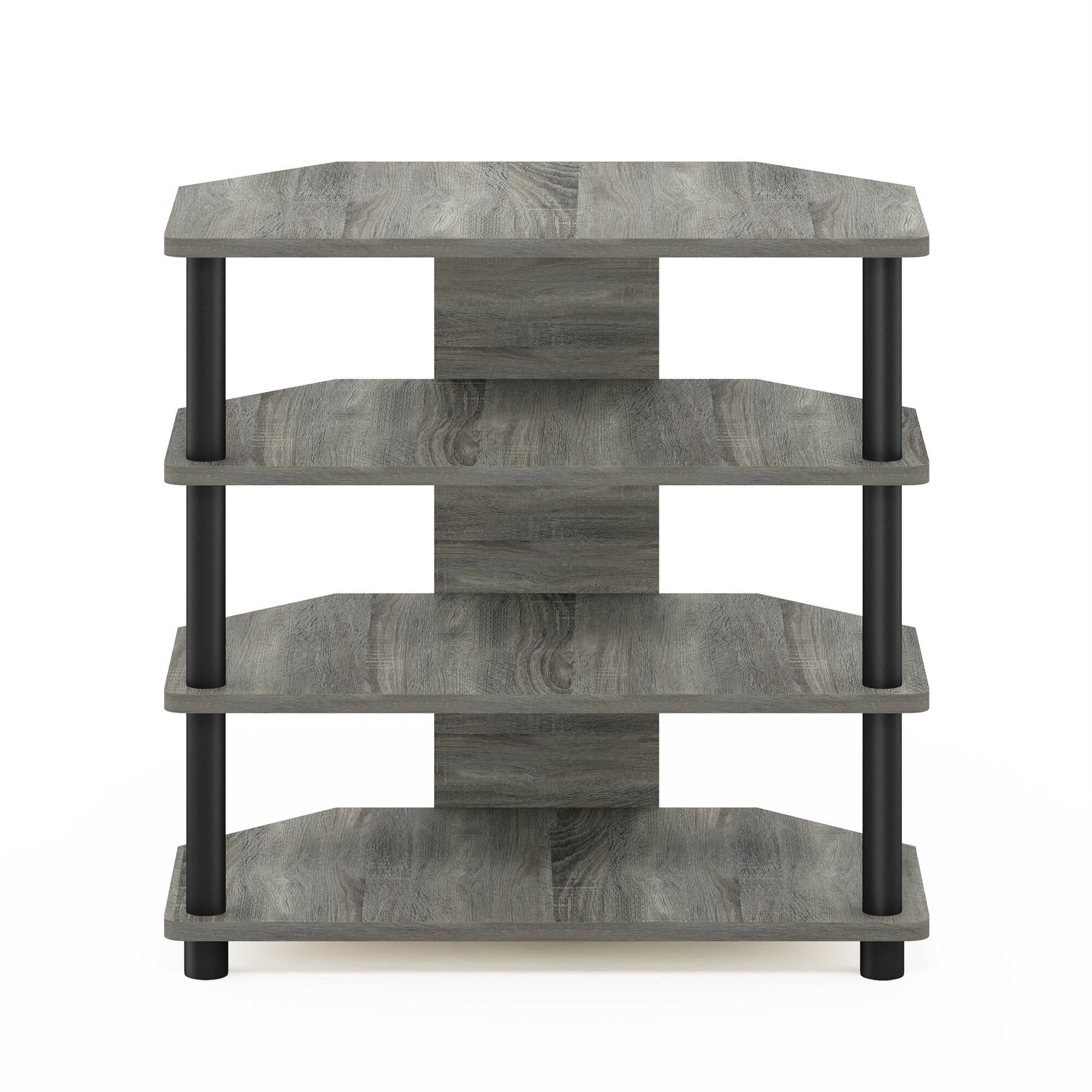 Alt View 2. Furinno - Econ Easy Assembly 4-Tier Petite TV Stand - French Oak/Black.