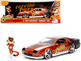 Jada - 1985 Chevrolet Camaro Z/28 1/24 Diecast with Graphics & Chester Cheetah Figure "Cheetos" Series - Orange Metallic