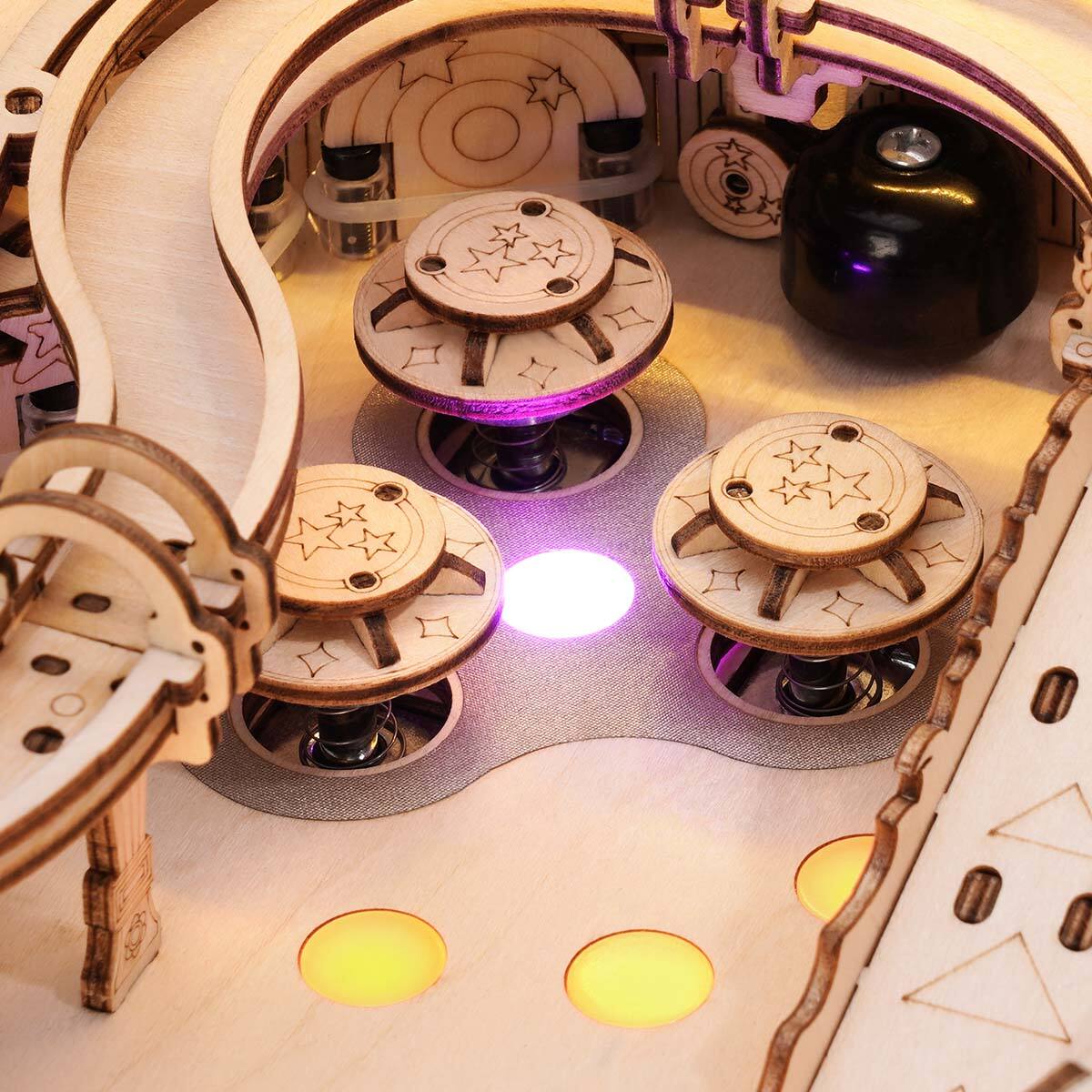 Alt View 4. ROKR - ROKR 3D Pinball Machine 3D Wooden Puzzle Christmas Birthday Gifts EG01.