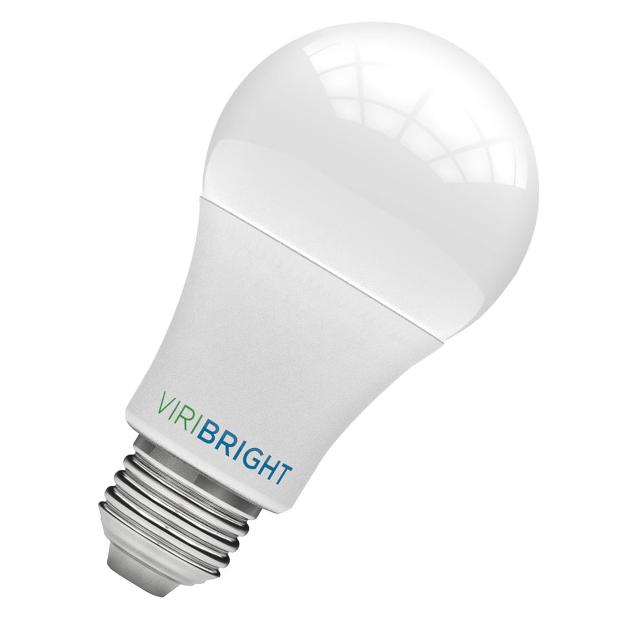 Back. VIRIBRIGHT - A19 LED Bulb, 9W, Non-Dimmable, 800 Lumens - 6500K (4 Pack).