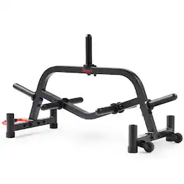 Sunny Health & Fitness - Sunny Strength™ Premium Portable Weight Plates & Barbell Storage Rack - Black