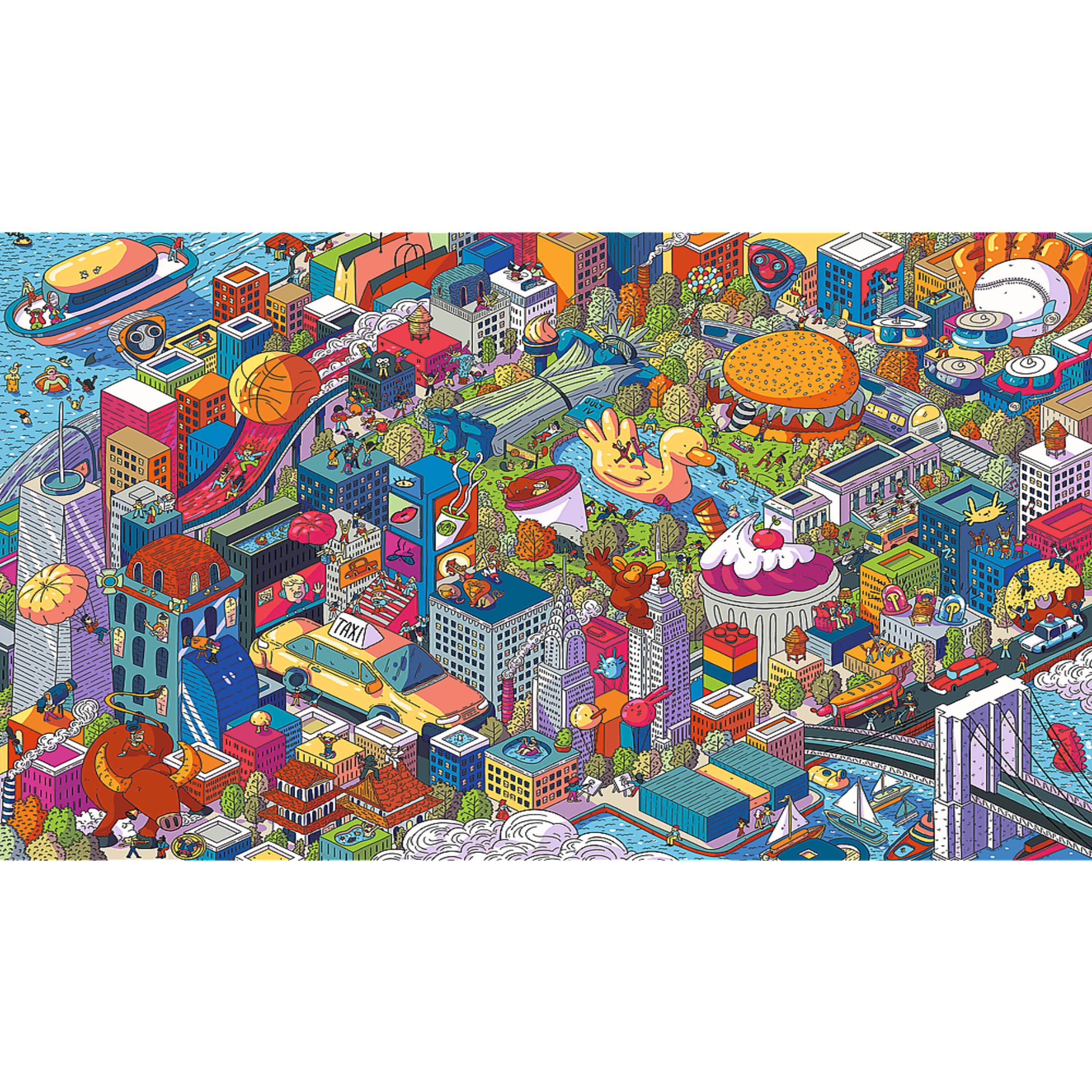 Alt View 1. Trefl - Trefl Prime Eye Spy 1000 Piece Puzzle - Imaginary Cities: New York.