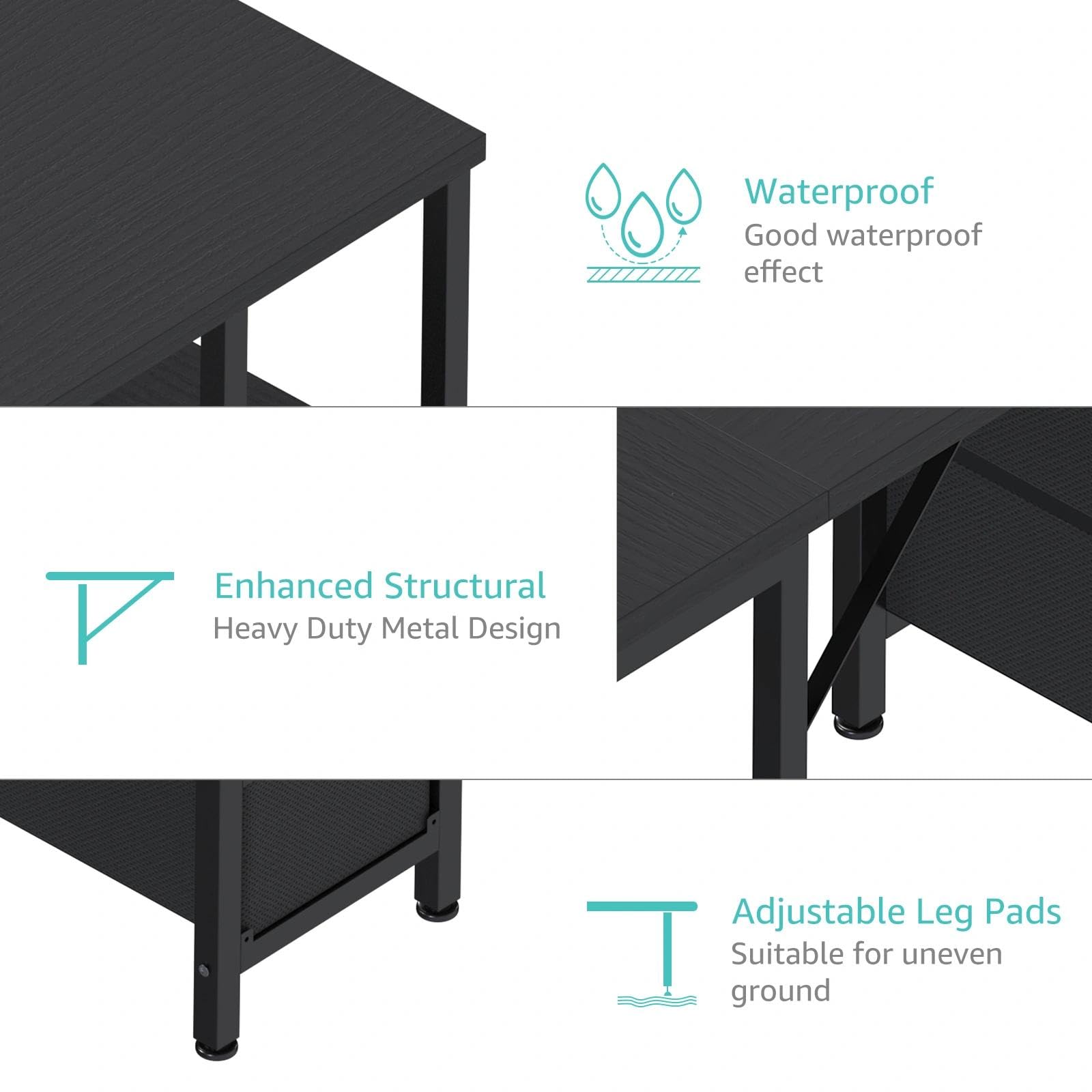 - Waterproof: Good waterproof effect
- Enhanced Structural: Heavy Duty Metal Design
- Adjustable Leg Pads: Suitable for uneven ground