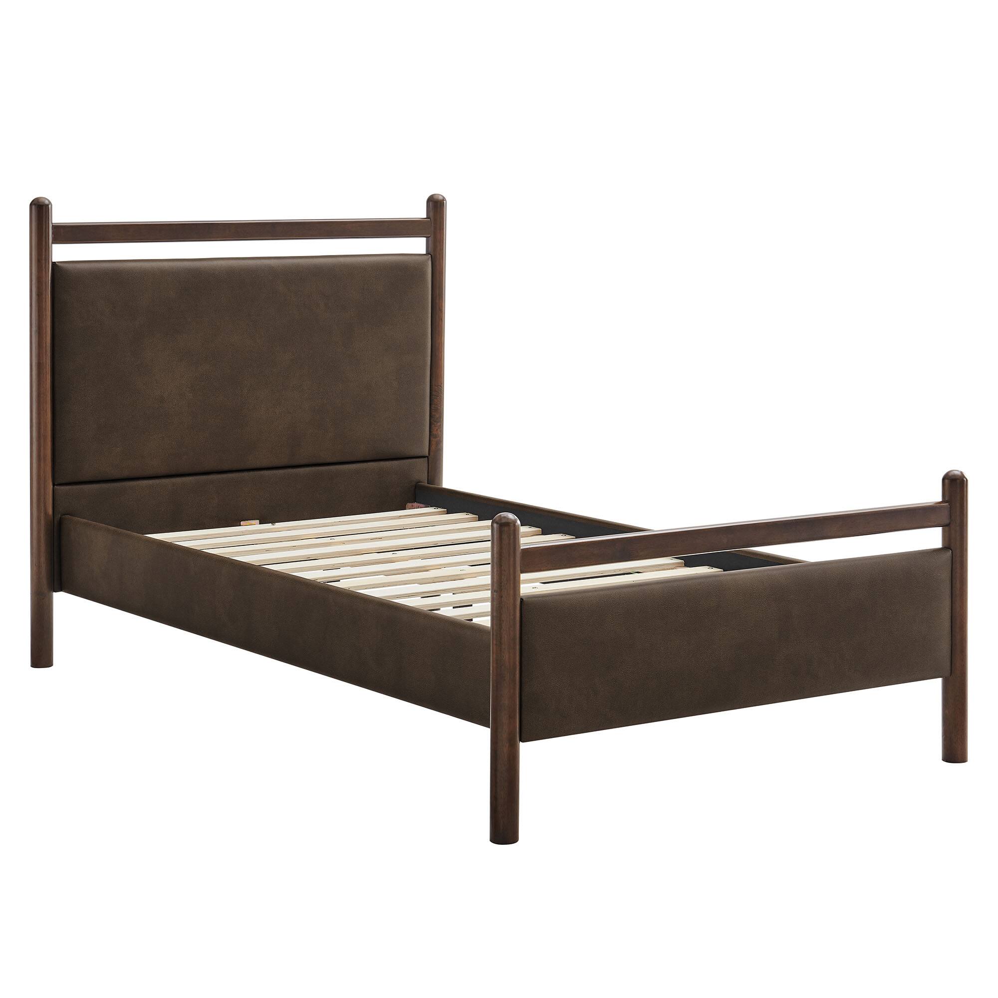 Angle. Modway - Ginny Platform Bed Frame by Modway - Wenge Mushroom.