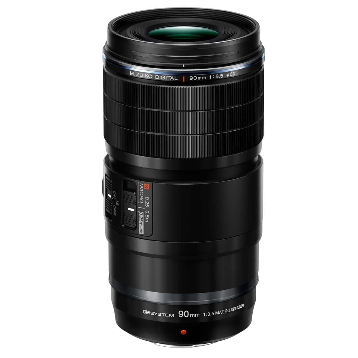 OM System - M.Zuiko Digital ED 90mm f/3.5 Macro IS PRO Lens for Micro Four Thirds - Black