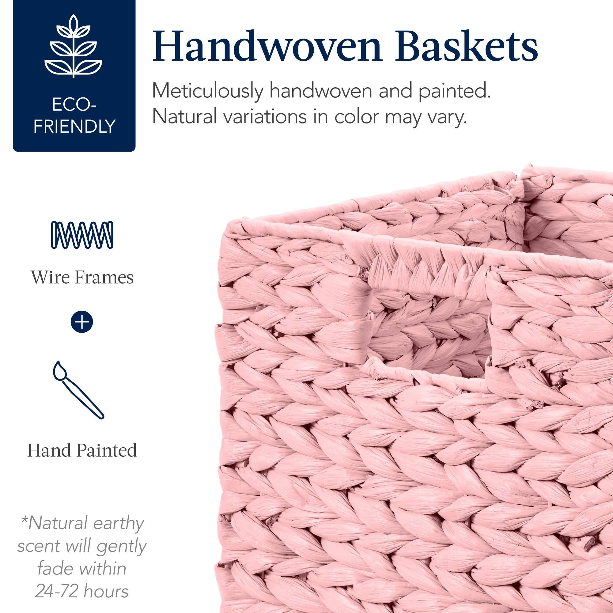 Handwoven Baskets

Meticulously handwoven and painted. Natural variations in color may vary.

ECO-FRIENDLY

Wire Frames + Hand Painted

*Natural earthy scent will gently fade within 24-72 hours