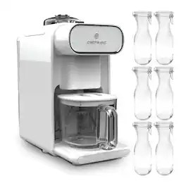 ChefWave - Milkmade Non-Dairy Milk Maker with 6 Pack Resealable Glass Carafes - White