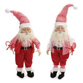 BreeBe - Plush Peppermint Santa Elf (Set of 2) - Red, White
