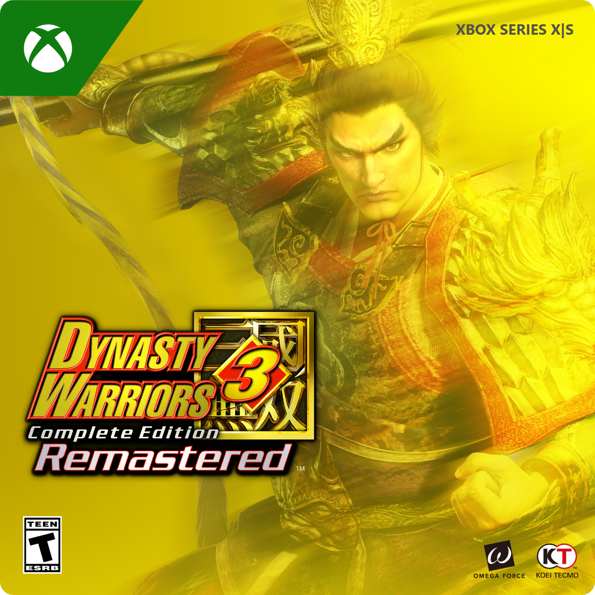 XBOX SERIES X|S

DYNASTY WARRIORS 3 Complete Edition Remastered™

TEEN T ESRB

W KT - OMEGA FORCE KOEI TECMO - T (Teen 13+)