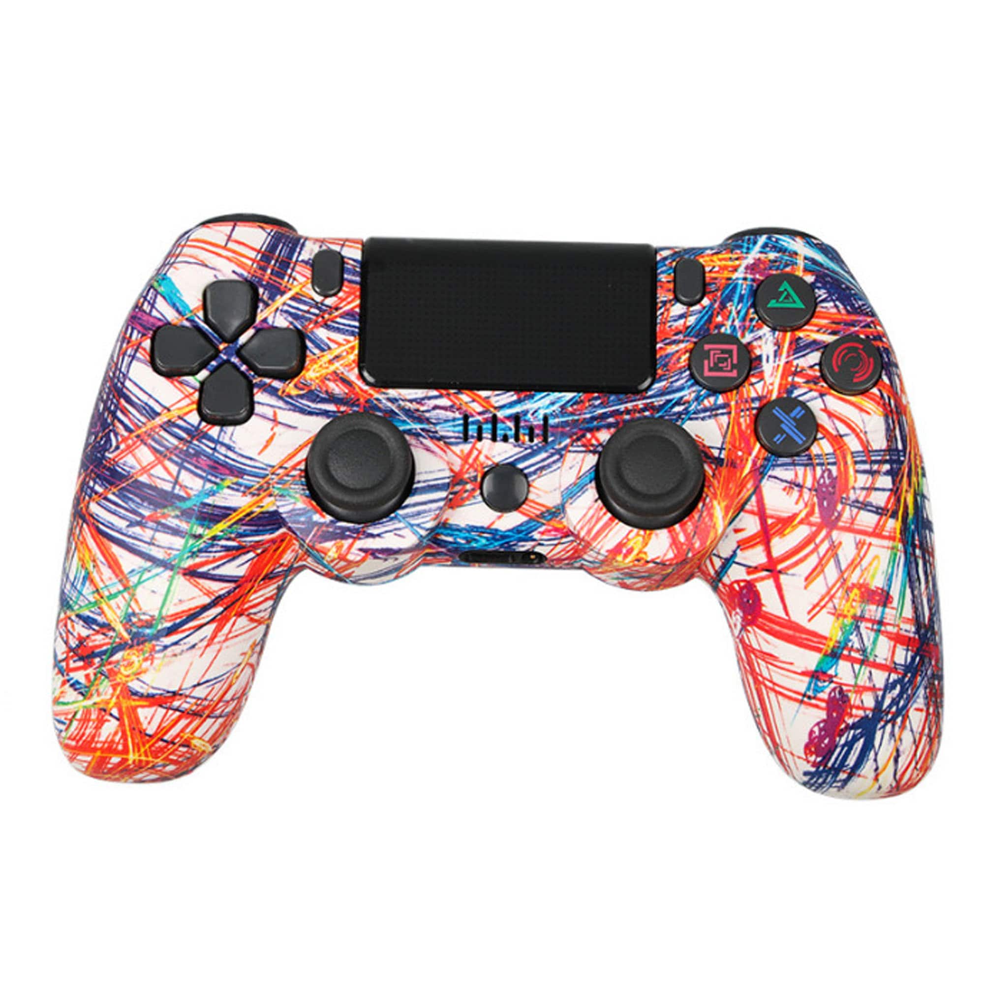 YONWAY - Wireless Controller for PS4/PC/Steam/Android/iPhone with Vibration Feedback, Motion Sensing, Touchpad and Light Bar - line