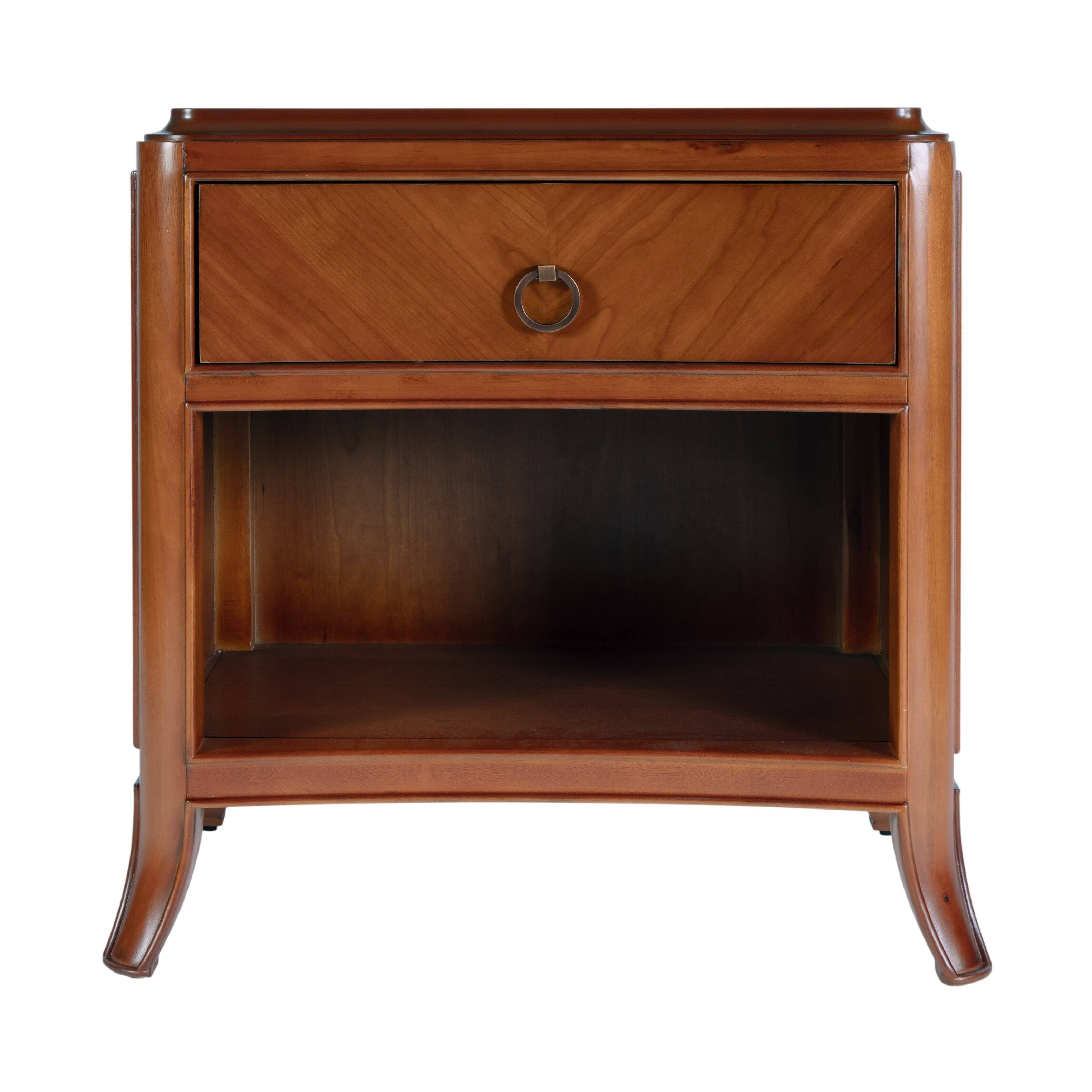 Alt View 2. Butler Specialty - Granby 25 in. W 1 Drawer Nightstand with Lower Open Shelf - Brown.