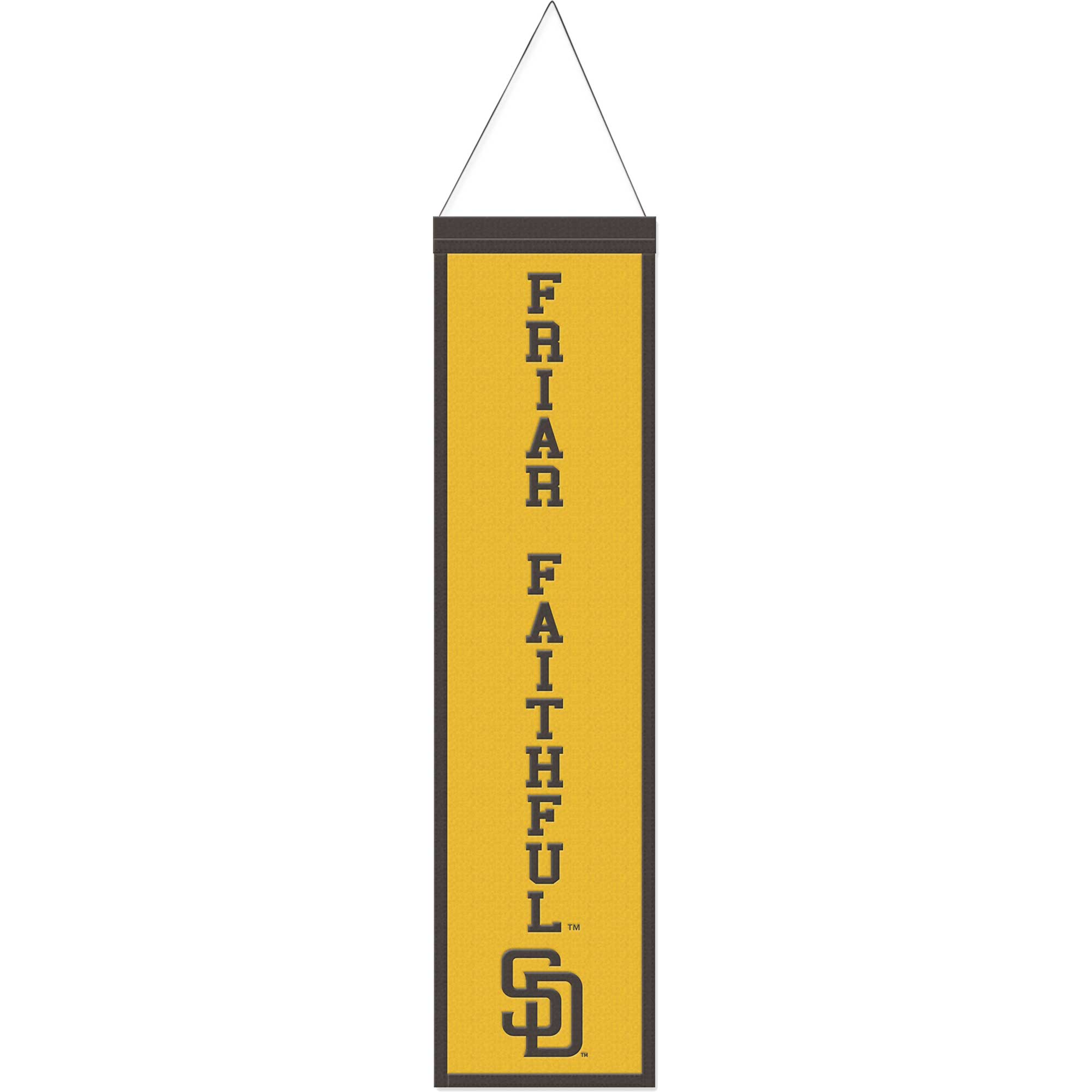 WinCraft - San Diego Padres 8" x 32" Slogan Wool Banner - Multicolor