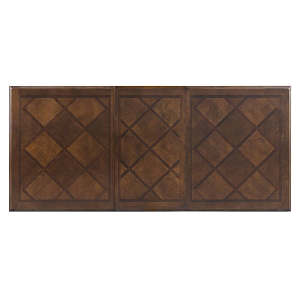 Alt View 10. Loheer - Loheer Traditional Rectangular Dining Table Walnut Diamond Parquet Top 78.7 Inch - Walnut.