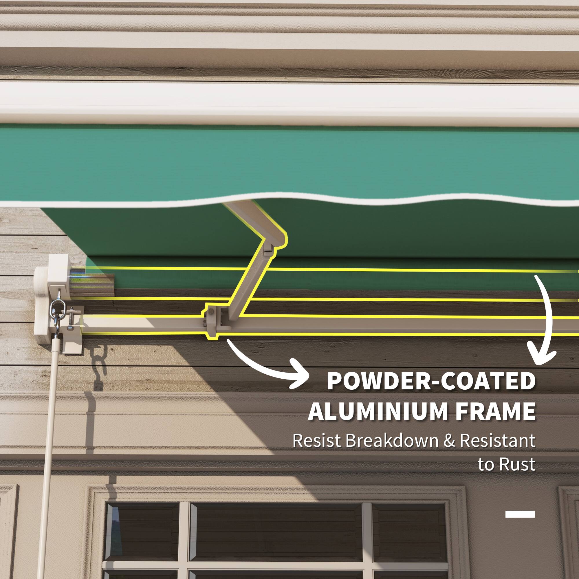 POWDER-COATED ALUMINIUM FRAME
Resist Breakdown & Resistant to Rust