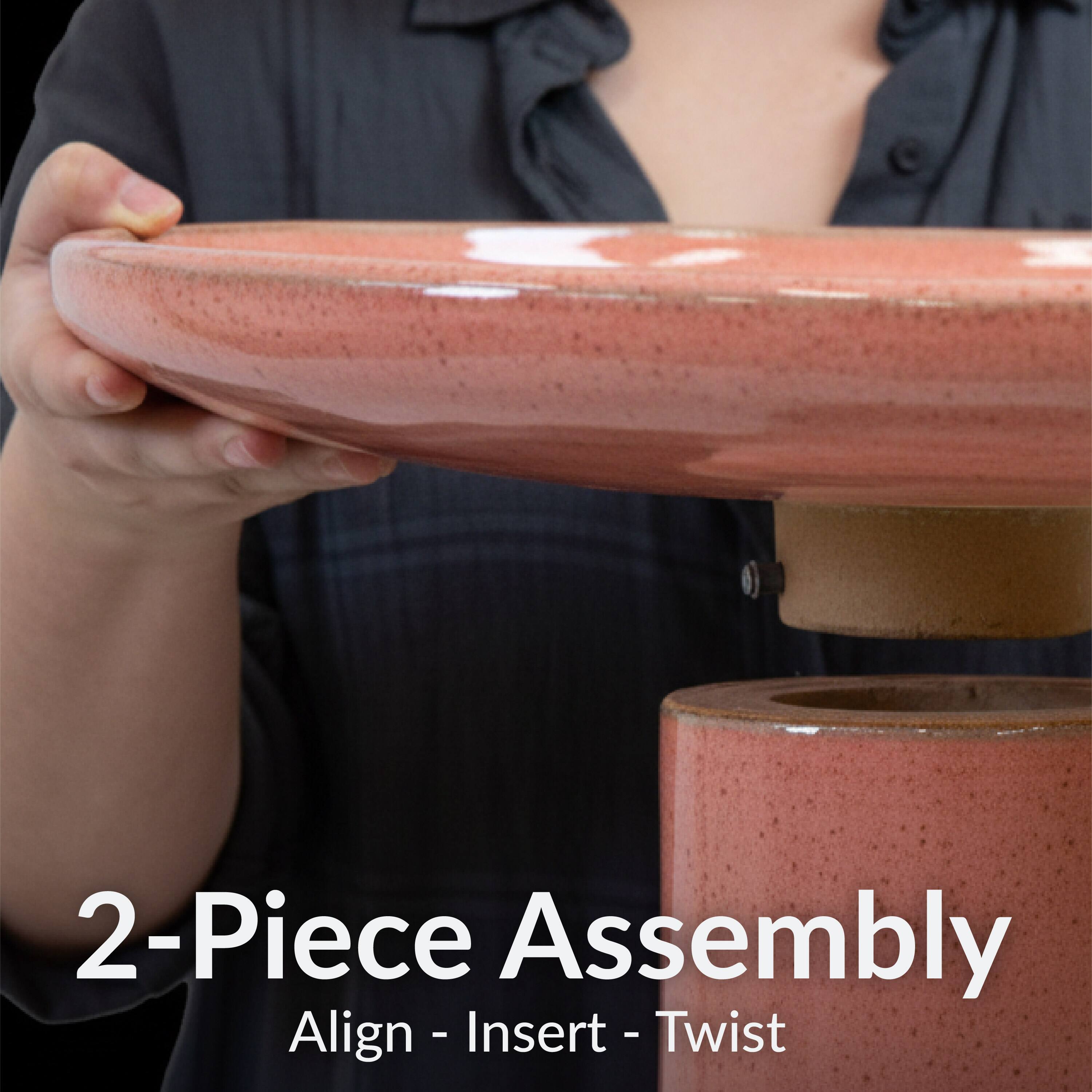 2-Piece Assembly  
Align - Insert - Twist